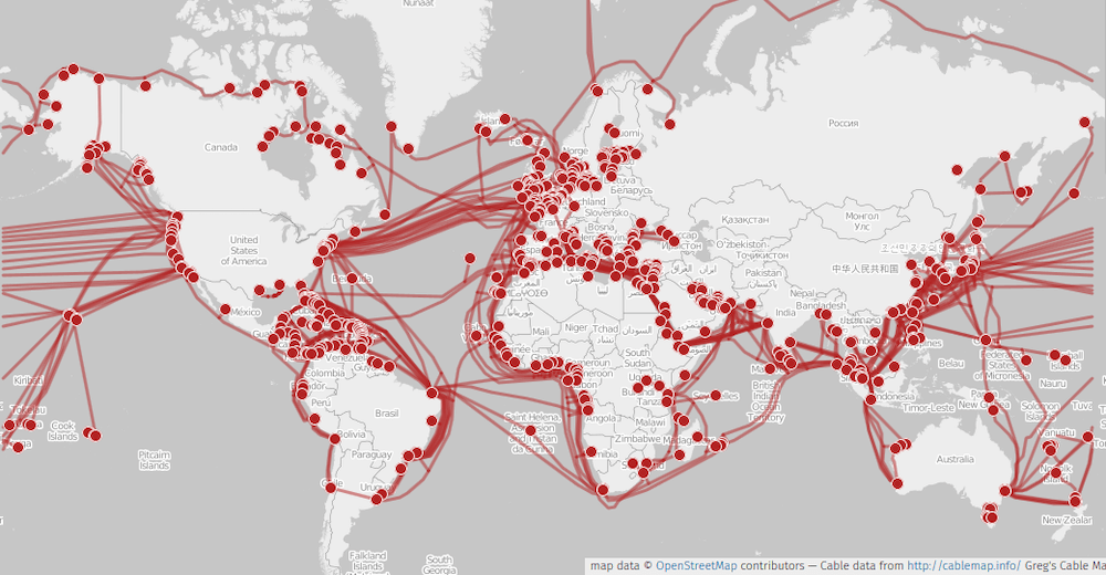 How the Internet travels across the Oceans