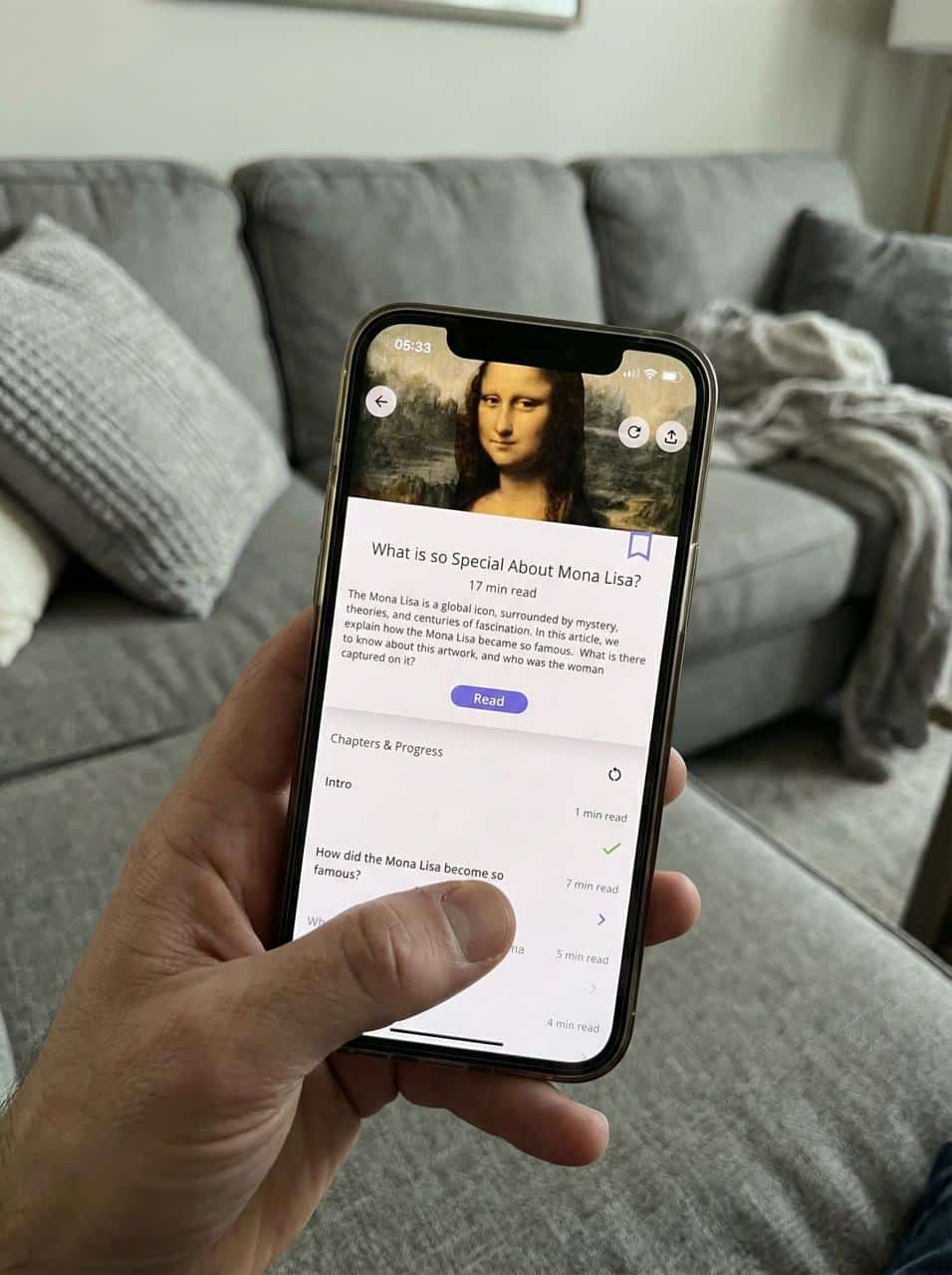 Read whenever you are comfortable